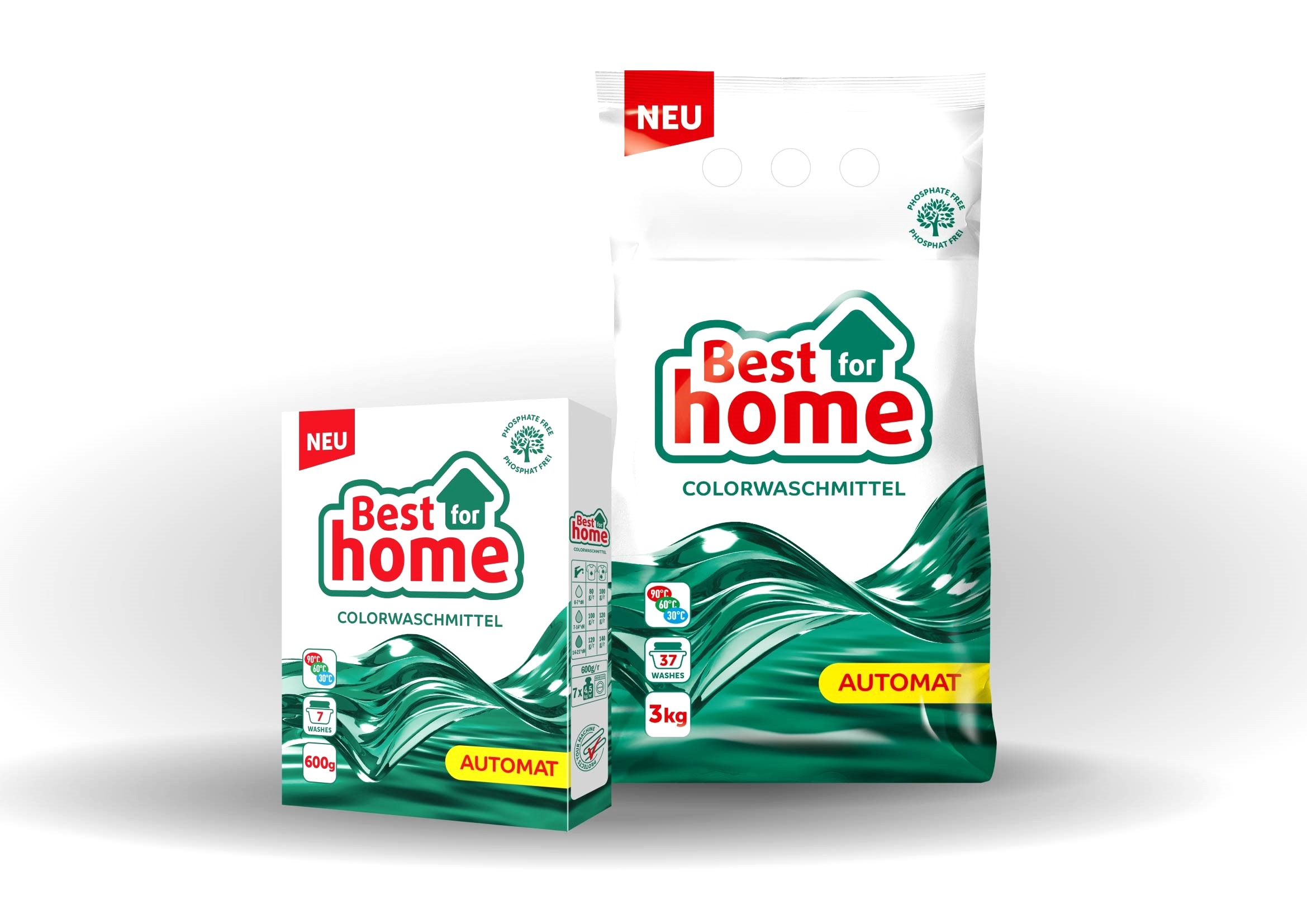 BEST4HOME produkti - 600g un 3kg veļas pulveri